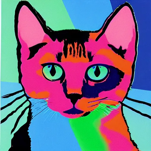 Image similar to cat alien by warhol