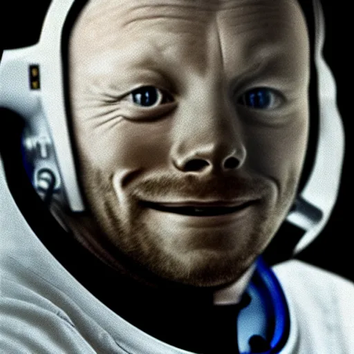 Image similar to neil armstrong in a toilet, photorealistic