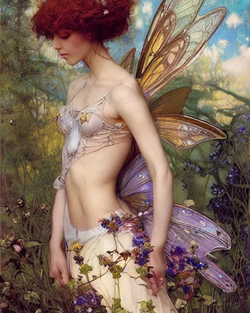 Prompt: a beautiful fairy, by Edgar Maxence and Ross Tran and Michael Whelan and Gustav Boris Valejo
