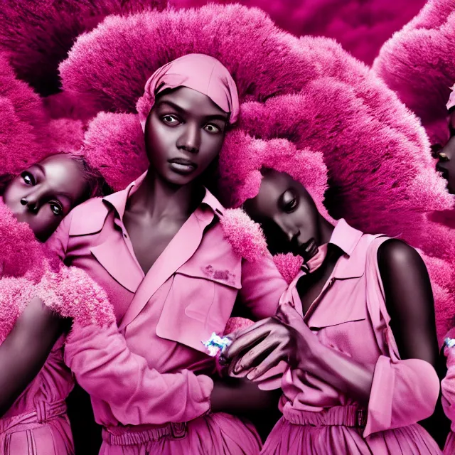 Image similar to fragrance advertising campaign by richard mosse