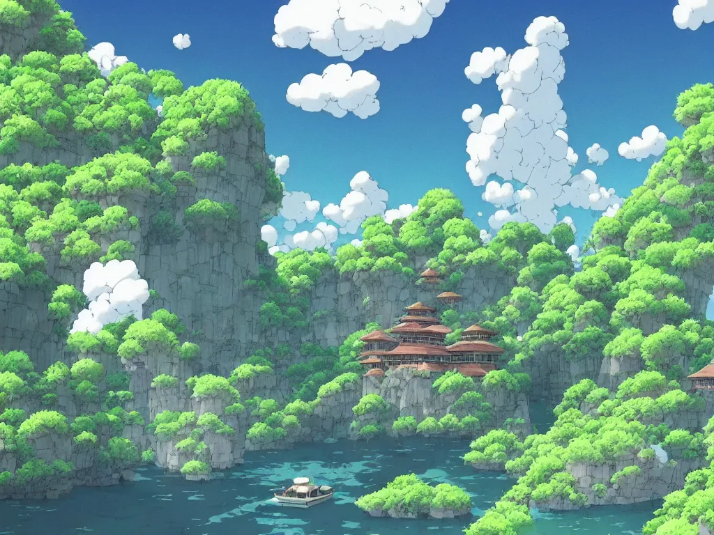 Image similar to beautiful nature scenery from Spirited Away (2001)