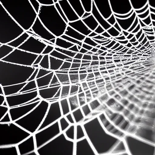 Image similar to hypnotic spider web with water drops on it. high details. volumetric lighting. high DOF. unreal engine. artstation trending. photorealistic