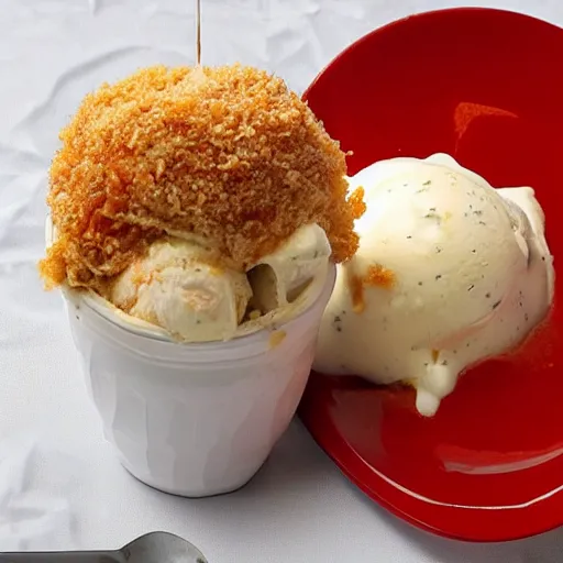 Image similar to chicken parmesan icecream