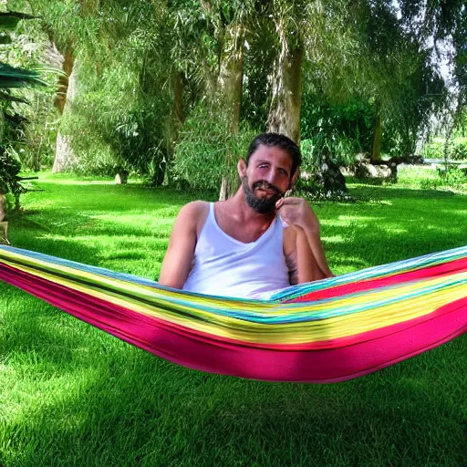 Image similar to my italian wise friend on a hammock