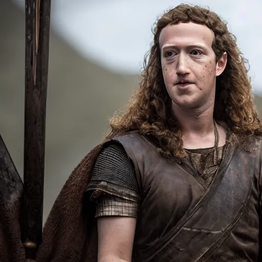 Image similar to mark zuckerberg in Vikings very detailed 4k quality super realistic