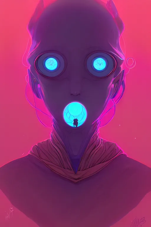 Image similar to 👁👾, artstation, moebius + loish, hd,