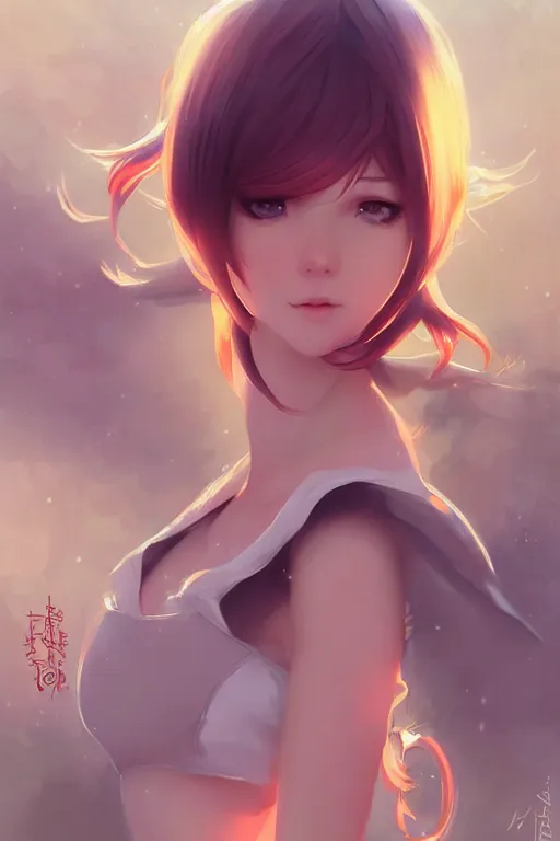 Image similar to cute elf girl by ilya kuvshinov, krenz cushart, artgerm