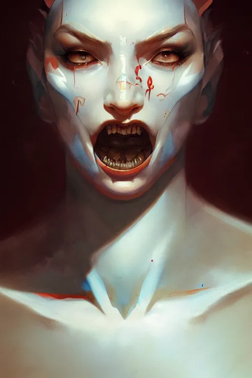 Image similar to facial tattoo design by peter mohrbacher and craig mullins and james jean