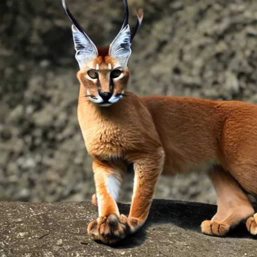 Image similar to caracal in crown