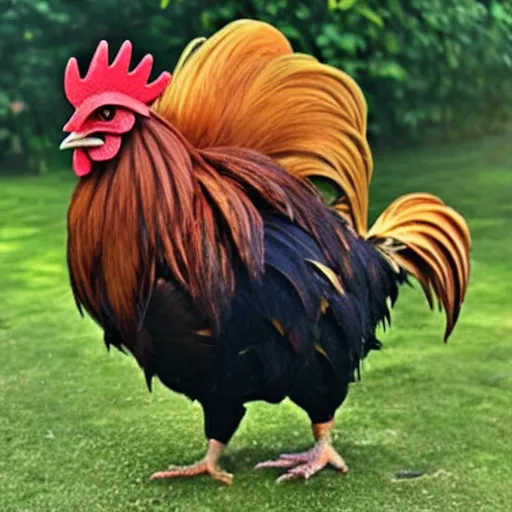 Prompt: A pokemon that is half rooster, half coconut.