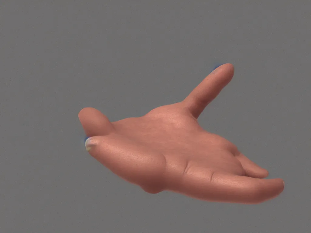 Image similar to a photorealistic hand with a hole through the palm, hdri octane render