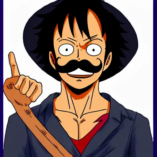 Image similar to luffy with mustache