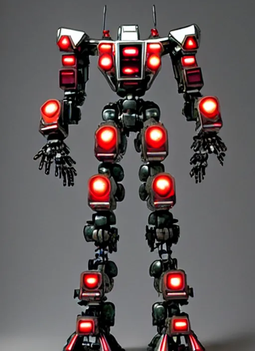 Prompt: a mecha made of stop signs!!