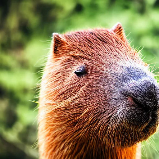 Prompt: capybara munching on gpus, studio lighting, professu photograph, taken by sony a 7 r, 4 k, depth of field, bokeh