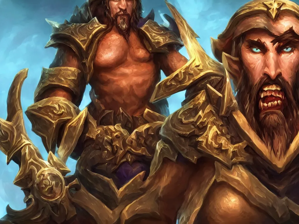 Image similar to Asmongold malding as WoW warrior character