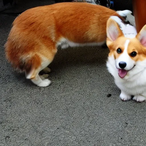 Prompt: corgi dog detective