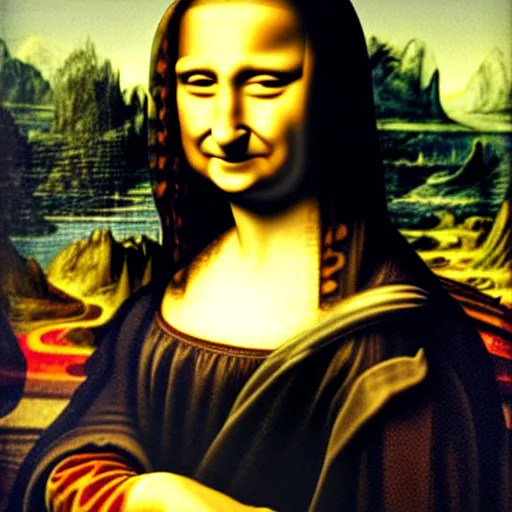 Prompt: Mr. Bean as the Mona Lisa by Leonardo da Vinci