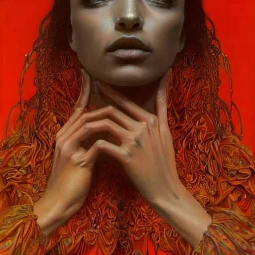 Prompt: sade by zdzisław beksinski, iris van herpen, artgerm, raymond swanland and alphonse mucha. highly detailed, hyper - real, beautiful