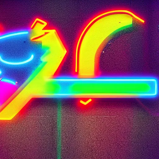 Prompt: rainbow hamster!! in a cyberpunk! city, neon lights, light reflection, logo, 8 k, hd