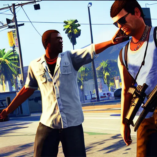 Image similar to still frame from the game grand theft auto 5