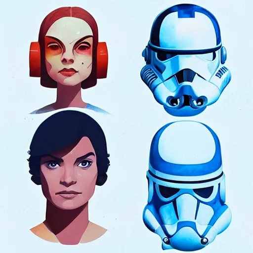 Image similar to face icon stylized minimalist star wars 1 9 7 7, loftis, cory behance hd by jesper ejsing, by rhads, makoto shinkai and lois van baarle, ilya kuvshinov, rossdraws global illumination