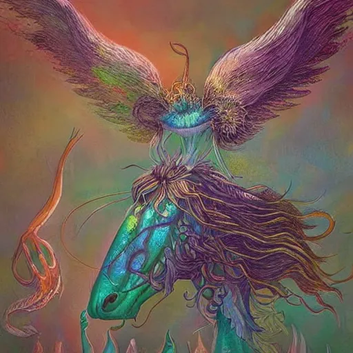 Image similar to a new creature from folklore, ethereal fantasy art