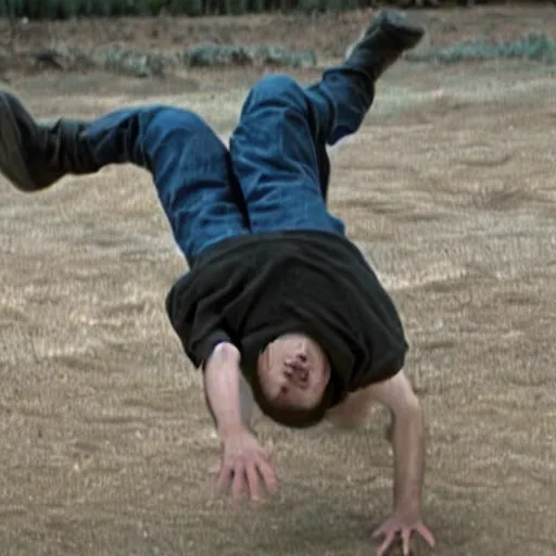 Image similar to Jesse Pinkman breakdancing