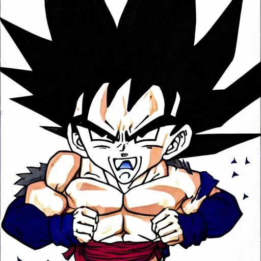 goku from dragon ball, sketch by glen keane and jin, Stable Diffusion