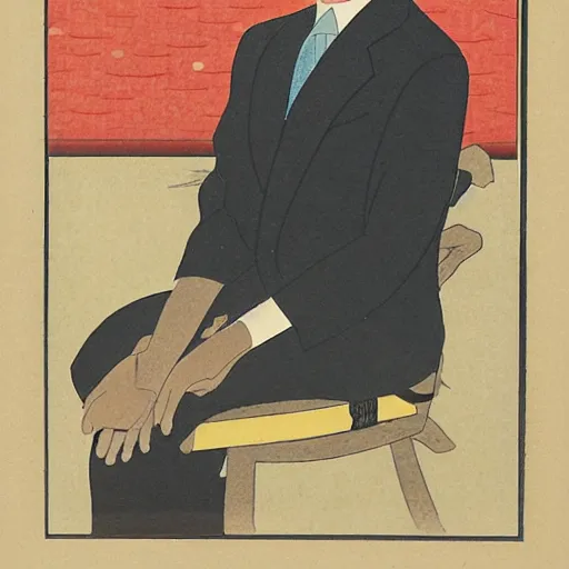 Prompt: Portrait of Obama, ukiyo-e