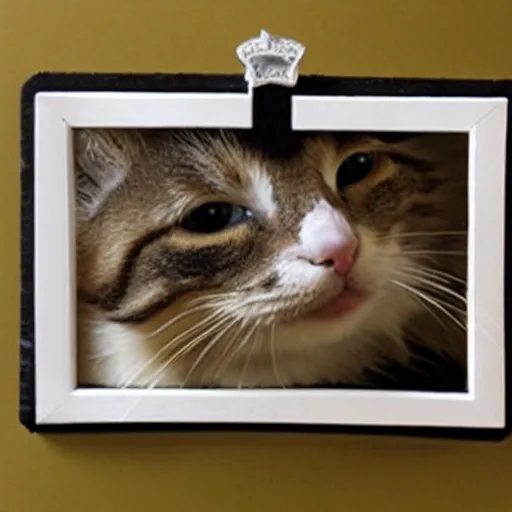 Prompt: picture frame made out of cat claws