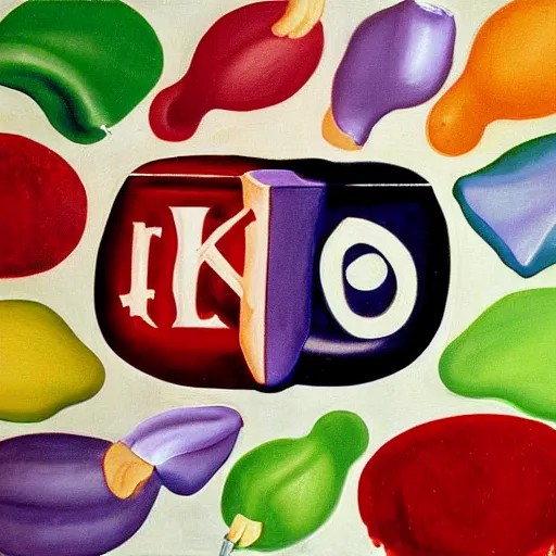 Image similar to a painting of the Koolaid logo by Agnolo Bronzino