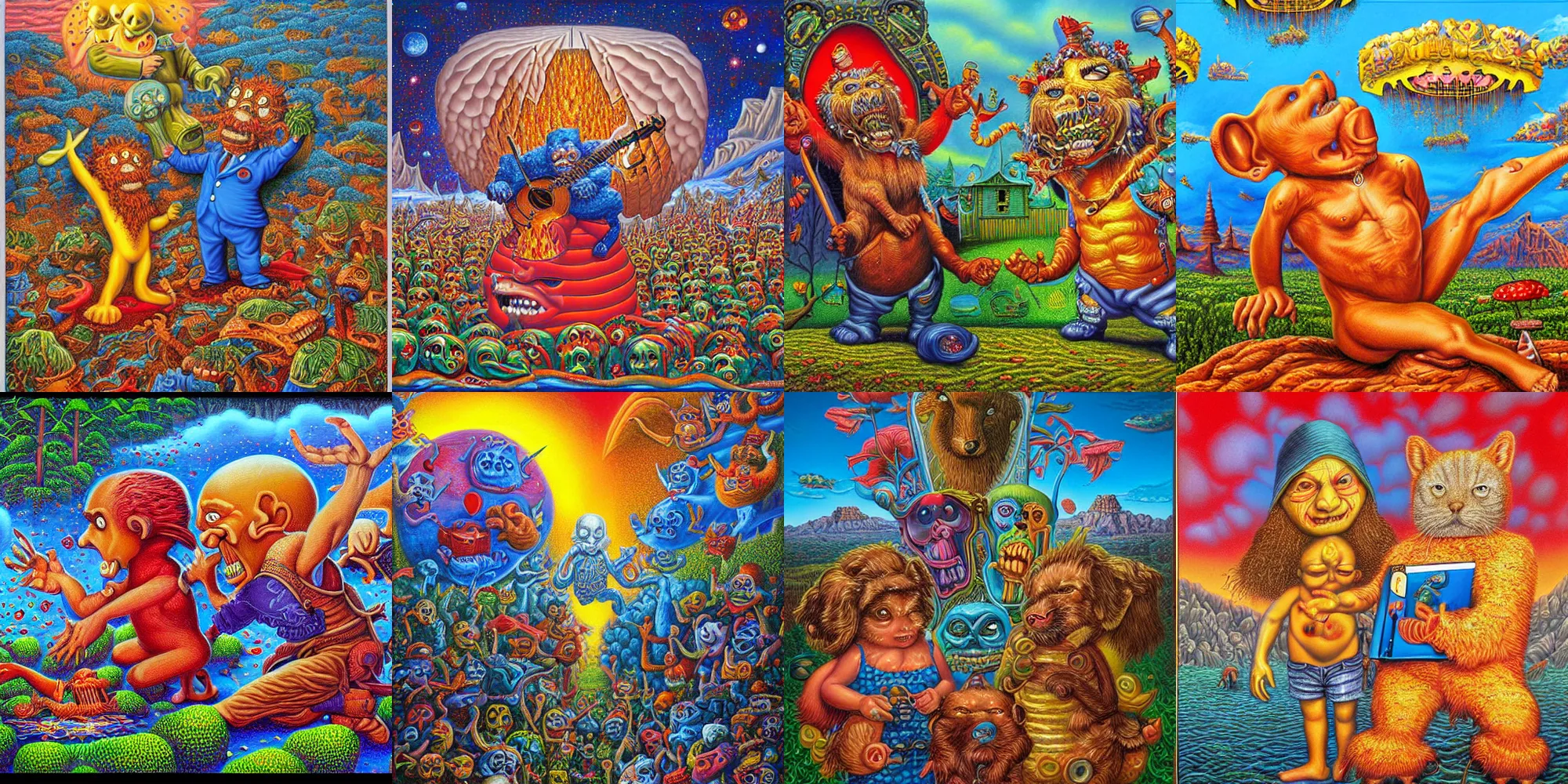 Prompt: a painting by todd schorr