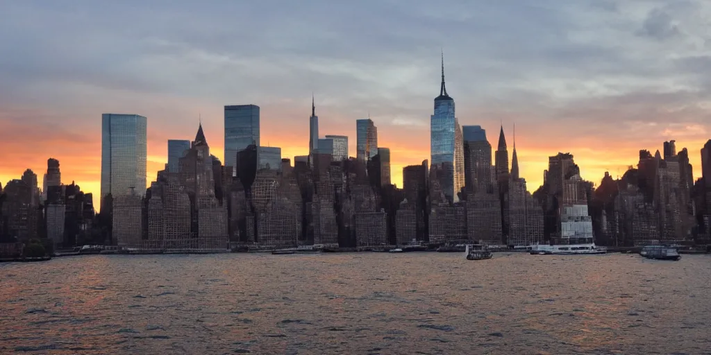 Image similar to in manhattan, sunset