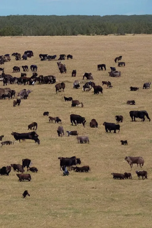 Image similar to space cattle herd