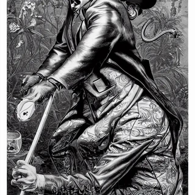 Prompt: the joker playing pool, by ernst haeckel, artgerm, james jean