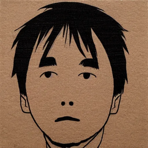 Image similar to Saburo Murakami bursts through brown paper