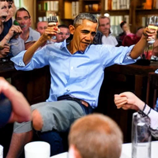 Image similar to obama drunk drinking rakija catching pokemon