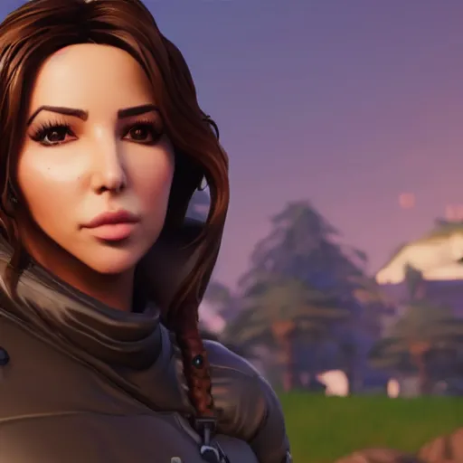 Image similar to a detailed portrait of nancy ajram in fortnite, unreal engine 5 rendered, incredibly highly detailed and realistic, 8 k, sharp focus, studio quality