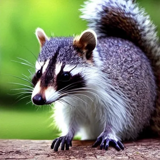 Image similar to “a raccoon mixed with a squirrel”