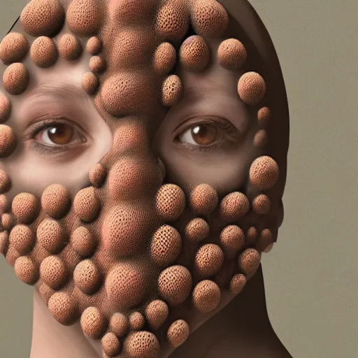 Image similar to trypophobia as a person, 4 k photorealism, 4 k quality