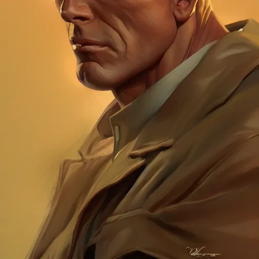 Image similar to doc savage, painted character portrait, highly detailed, digital painting, artstation, concept art, sharp focus, illustration, art by artgerm and greg rutkowski and alphonse mucha