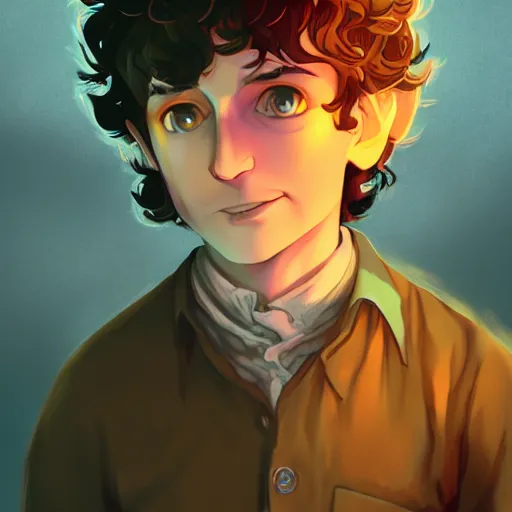 Prompt: Peter Jackson as Frodo Baggins, ambient lighting, 4k, anime key visual, lois van baarle, ilya kuvshinov, rossdraws, artstation