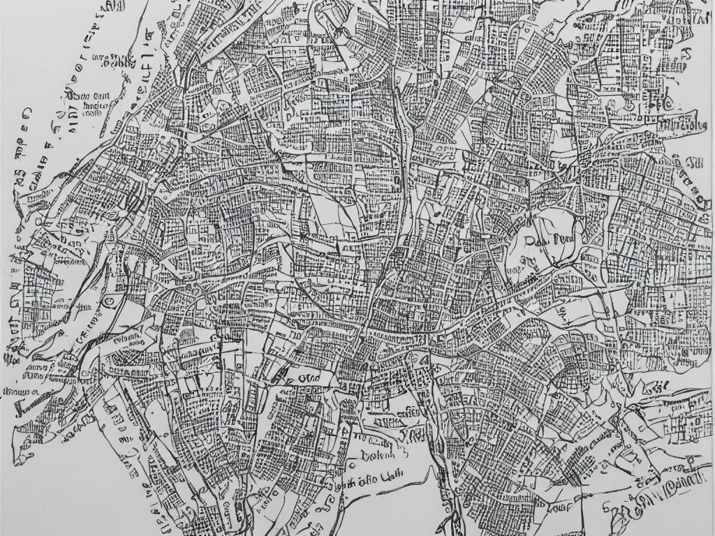 Image similar to A map of South Carolina, Ink drawing by Deven Rue, fine point pen