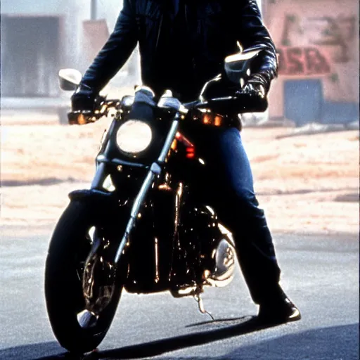 Prompt: Keanu Reeves in The Terminator movie