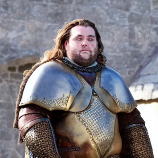 Image similar to Robert Baratheon played by Jonah Hill