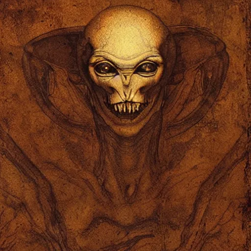 Prompt: The Last Alien Super, by Leonardo da Vinci