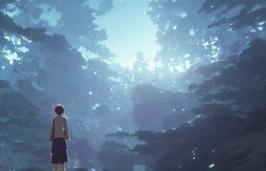 Image similar to makoto shinkai concept art of the nodule dimension, key visual, ambient lighting, highly detailed, digital painting, artstation, concept art, sharp focus, by makoto shinkai and akihiko yoshida and hidari and wlop and greg rutkowski