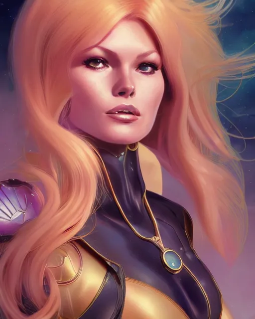 Image similar to ultra realistic illustration, brigitte bardot as starfire anime, intricate, elegant, highly detailed, digital painting, artstation, concept art, smooth, sharp focus, illustration, art by artgerm and greg rutkowski and alphonse mucha and wlop