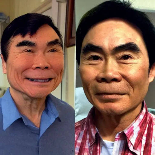 Image similar to photo of a person who looks like a mixture between george takei and walter koenig