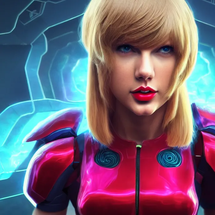 Prompt: portrait of Taylor Swift as SAMUS. HD, 4K. intricate abstract. intricate artwork. by Tooth Wu, wlop, beeple, dan mumford. octane render, trending on artstation, greg rutkowski very coherent symmetrical artwork. cinematic, hyper realism, high detail, octane render, 8k, iridescent accents